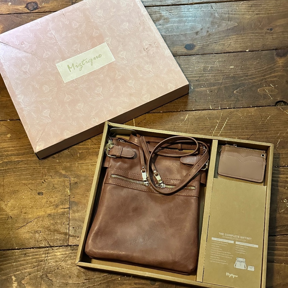 Miztique crossbody purse handbag with wallet gift set